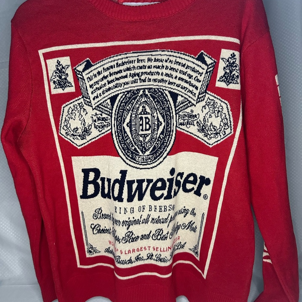 Budweiser Vintage Red Crewneck Sweater